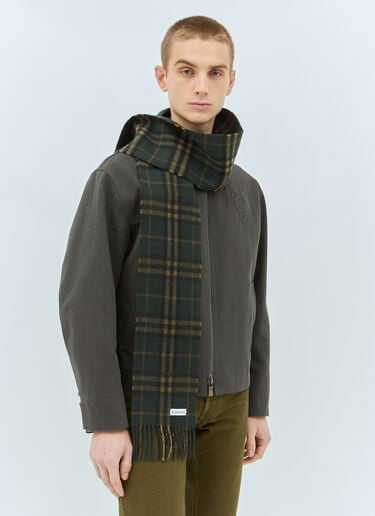 Burberry Narrow Check Cashmere Scarf Grey bur0158016