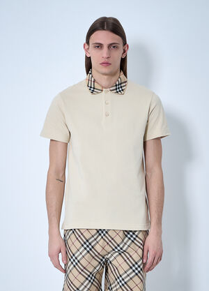 Burberry Cotton Polo Shirt Beige bur0159008