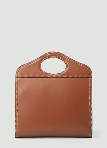 Burberry 탑스티치 포켓 핸드백 브라운 bur0247080
