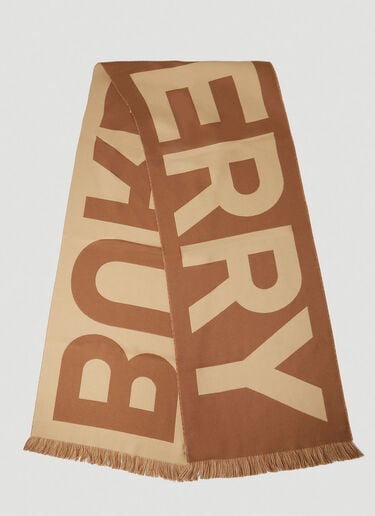 徽标围巾 Burberry 徽标围巾 米 bur0249086