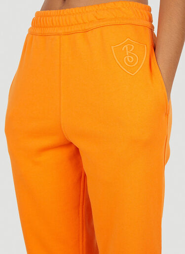 Logo Embroidered Track Pants Burberry Logo Embroidered Track Pants Orange bur0251011
