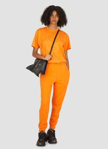 Logo Embroidered T-Shirt Burberry Logo Embroidered T-Shirt Orange bur0251021