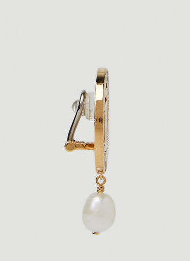 Pearl Monogram Earrings Burberry Pearl Monogram Earrings Gold bur0251120