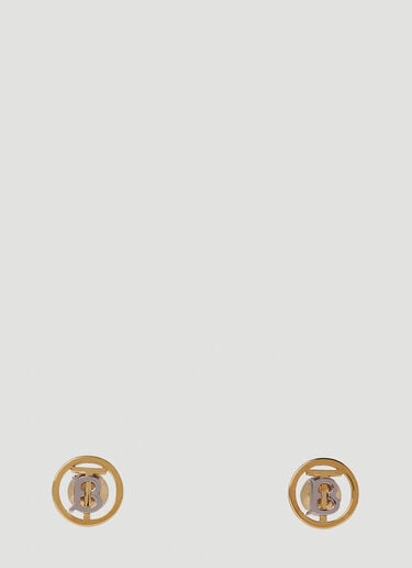 Monogram Earrings Burberry Monogram Earrings Gold bur0251122