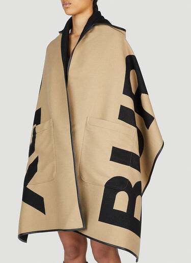 Burberry 文字围巾斗篷 米色 bur0253067