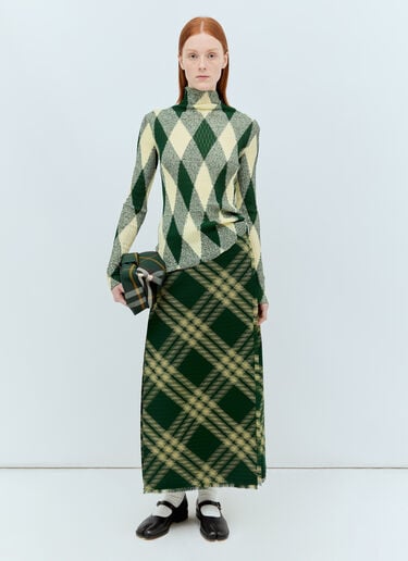 Argyle High-Neck Sweater Burberry Argyle High-Neck Sweater Green bur0255026