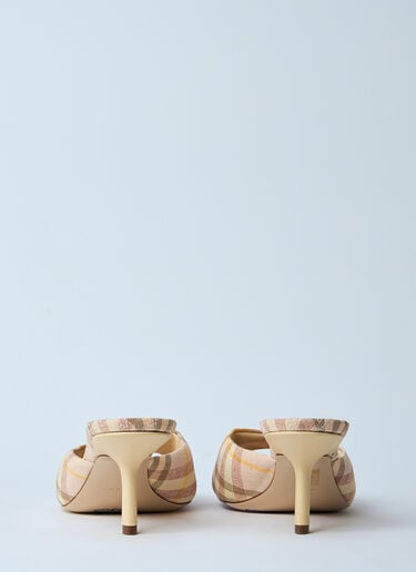 Check Heeled Mules Burberry Check Heeled Mules Yellow bur0259013