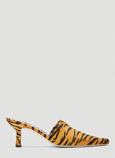by FAR Cynthia Tiger Mules Brown byf0243023