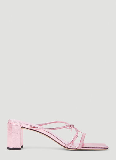 June Metallic Open Toe Sandals BY FAR June Metallic Open Toe Sandals Pink byf0252023