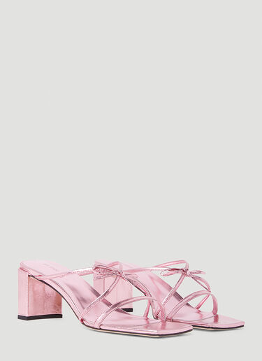 June Metallic Open Toe Sandals BY FAR June Metallic Open Toe Sandals Pink byf0252023