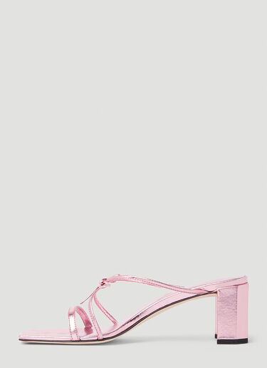 June Metallic Open Toe Sandals BY FAR June Metallic Open Toe Sandals Pink byf0252023