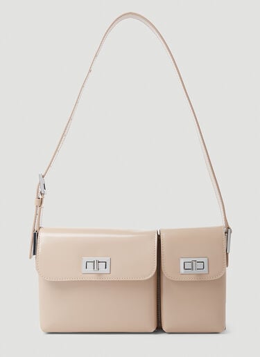 BY FAR Billy Semi Patent Leather Bag Sand byf0253007
