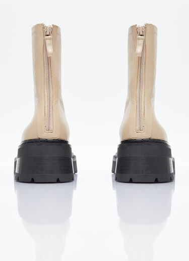 Zip Up Leather Boots BY FAR Zip Up Leather Boots Beige byf0253022