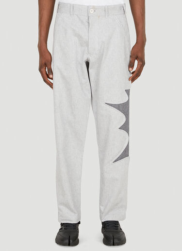 Contrast Panel Straight Leg Jeans Comme des Garçons SHIRT Contrast Panel Straight Leg Jeans Light Grey cdg0148004