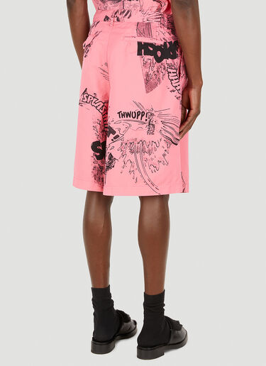 Comme des Garçons SHIRT x Christian Marclay Wide Leg Shorts Pink cdg0148017