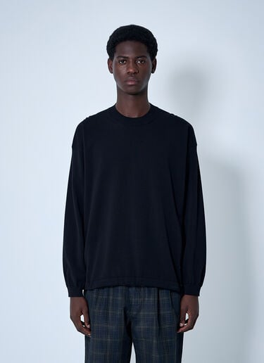 Logo Print Cotton Sweater Comme des Garçons Homme Logo Print Cotton Sweater Black cdh0160006