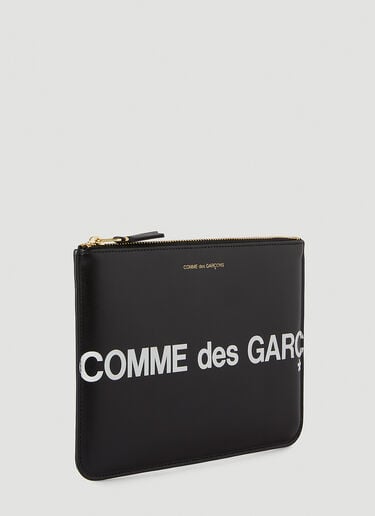 Logo Pouch Comme des Garçons Wallet Logo Pouch Black cdw0346006