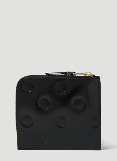 Comme des Garçons Wallet Dots Zip Wallet Black cdw0347007