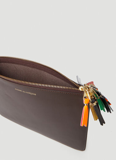 Comme des Garçons Wallet 徽标拉链头钱包 棕色 cdw0351027