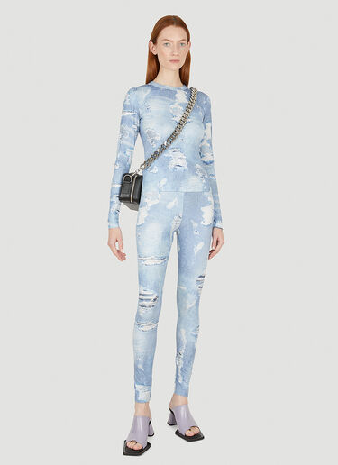 Abime Denim Effect Long Sleeve Top 032C Abime Denim Effect Long Sleeve Top Blue cee0248006