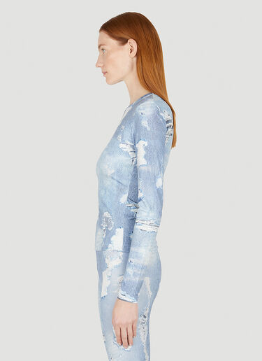 Abime Denim Effect Long Sleeve Top 032C Abime Denim Effect Long Sleeve Top Blue cee0248006