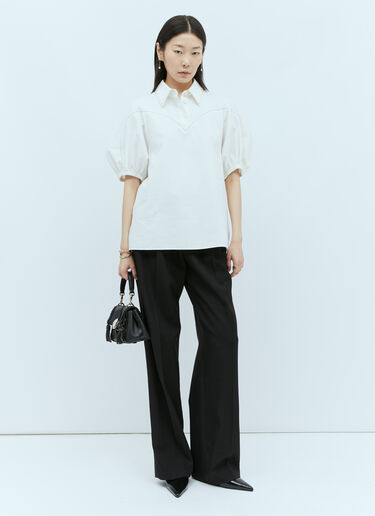 Chloé 벌룬 소매 탑 화이트 chl0255013