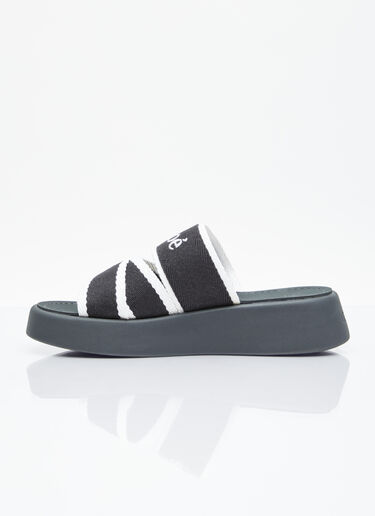Logo Embroidery Platform Slides Chloé Logo Embroidery Platform Slides Black chl0255025
