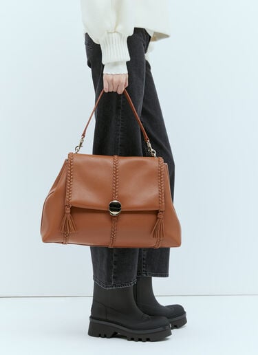 ペネロープ ラージショルダーバッグ Chloé ペネロープ ラージショルダーバッグ ブラウン chl0255042