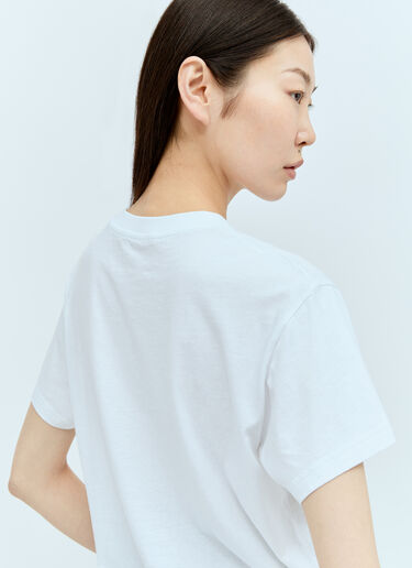 Logo Embroidery T-Shirt Chloé Logo Embroidery T-Shirt White chl0256002