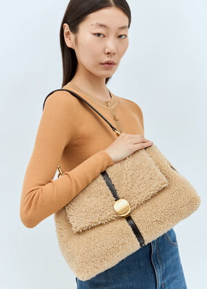 Chloé Penelope Medium Shoulder Bag Beige chl0257018