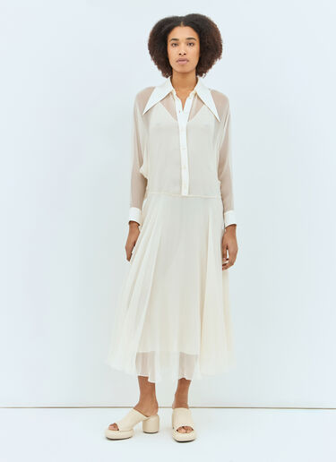 Silk Shirt Dress Chloé Silk Shirt Dress Off white chl0257041