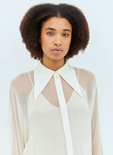 Chloé Silk Shirt Dress Off white chl0257041