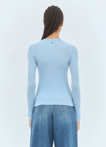 ニットヘンリーシャツ Chloé ニットヘンリーシャツ ブルー chl0259012