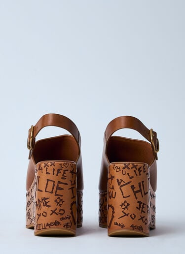 Maxime Wedge Sandals Chloé Maxime Wedge Sandals Brown chl0260018