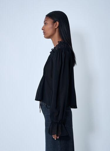 Chloé Lace-Trim Top Black chl0261004