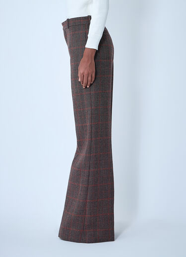 Chloé Wool Check Pants Brown chl0261007