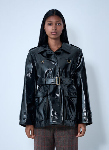 High-Shine Belted Jacket Chloé High-Shine Belted Jacket Black chl0261009