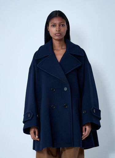 Double-Breasted Wool-Blend Coat Chloé Double-Breasted Wool-Blend Coat Navy chl0261011