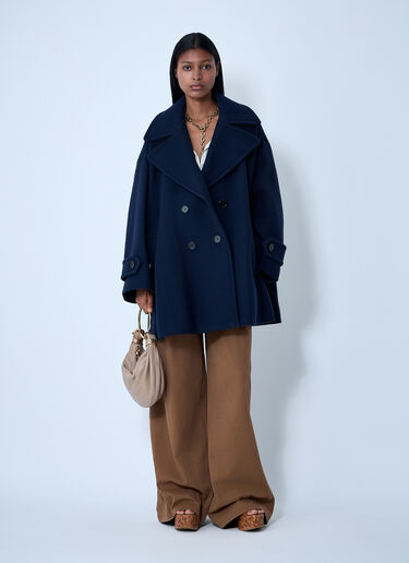 Double-Breasted Wool-Blend Coat Chloé Double-Breasted Wool-Blend Coat Navy chl0261011