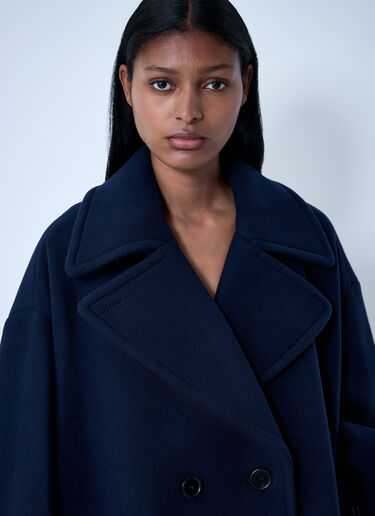 Double-Breasted Wool-Blend Coat Chloé Double-Breasted Wool-Blend Coat Navy chl0261011