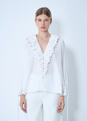 Chloé Frill Top White chl0261019