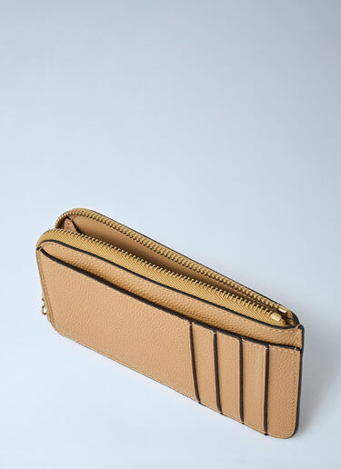 Chloé Leather Cardholder Beige chl0261039