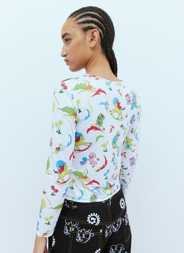 Chopova Lowena Sweet Neon Bear 平纹针织上衣 绿色 cho0254005