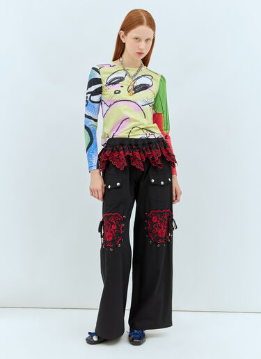 Fitted Printed Jersey Top Chopova Lowena Fitted Printed Jersey Top Multicolour cho0258004
