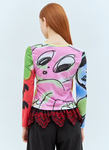 Fitted Printed Jersey Top Chopova Lowena Fitted Printed Jersey Top Multicolour cho0258004