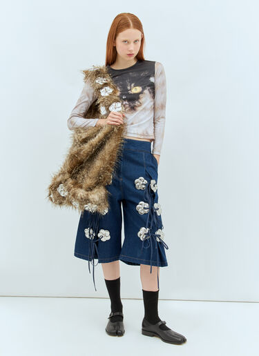 フェイクファー ショルダーバッグ Chopova Lowena フェイクファー ショルダーバッグ ブラウン cho0258011