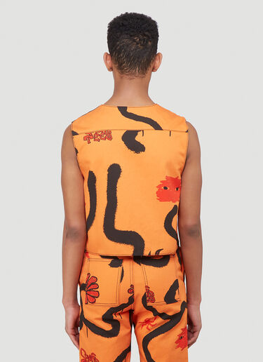 Come Tees Illustrative Snap Vest Orange com0340002