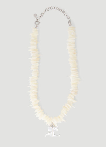 Coral Choker Necklace Courrèges Coral Choker Necklace White cou0251002