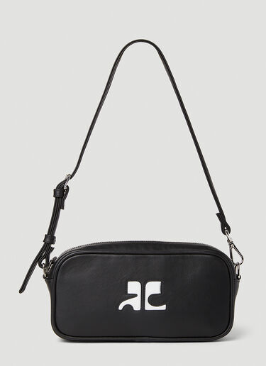 Courrèges 로고 바게트 숄더백 블랙 cou0251020
