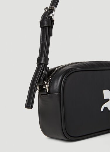 Logo Baguette Shoulder Bag Courrèges Logo Baguette Shoulder Bag Black cou0251020